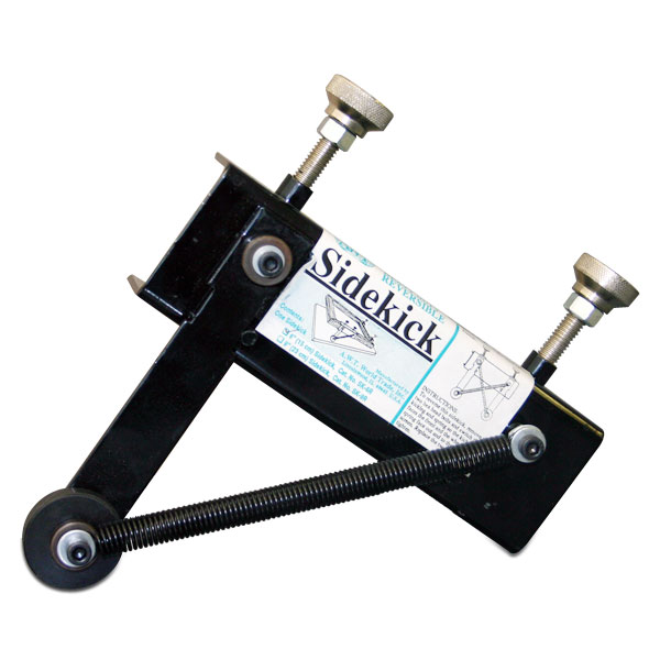 All steel spring kicklegs for larger frames. Instantly clamp on and off frame; eliminate counter-lighting. Adjustable for up to 2" frames and can be mounted on either the right or left side.
