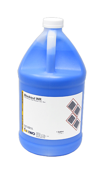 BLOCKOUT is a high solids, high viscosity, blue colored screen filler used for blocking out screens before printing. BLOCKOUT is VOC free and contains no alcohol nor solvent.