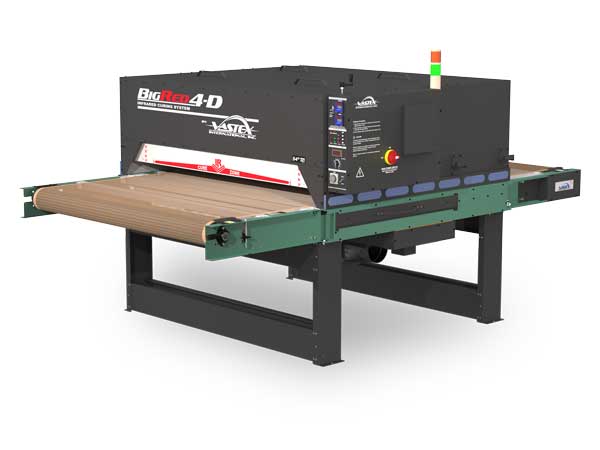 BigRed 4D Series dryers are slimmer and more powerful for curing DTG, water-based, plastisol or discharge inks. Offered in either 30" or 54" belt widths with pre-heating booster zone, high-efficiency air flow mapping system plus four infrared heaters, these robust machines can cure up to 144 garments/h printed with digital white ink, 432/h screen printed with water-based ink and 950/h screen printed with plastisol ink.