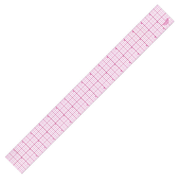 2 x 18" ruler with standard graph marked in sixteenths. <br /><br /> C-Thru rulers are clear plastic with red markings in various  scales and grids. There markings are easy to read for close  registration over black lines beneath. Markings are laminated so they will not rub off.