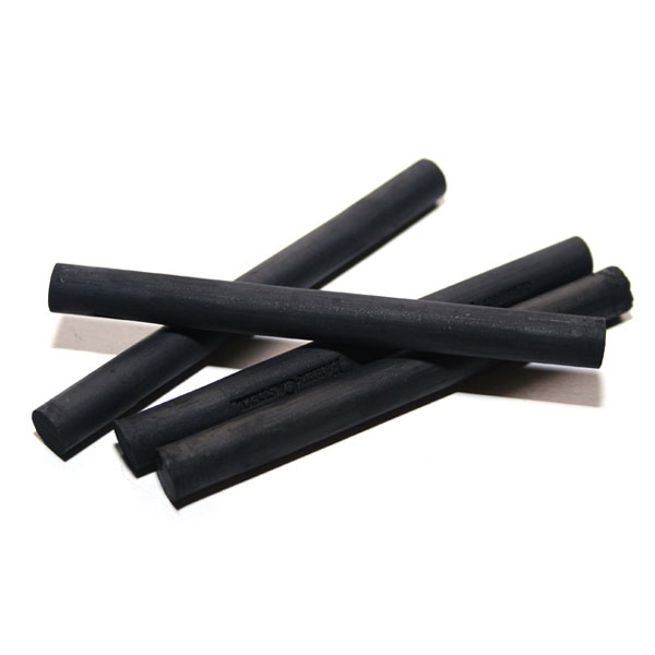 This is a stick made from powdered charcoal pressed with a binder. These sticks are stronger than regular charcoal, but more difficult to remove. Sticks are about 1/4" in diameter by 3" long. Available in 5 degrees, in boxes of a dozen.