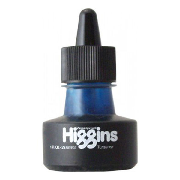 EACH -  HIGGINS TURQUOISE INK 1OZ image