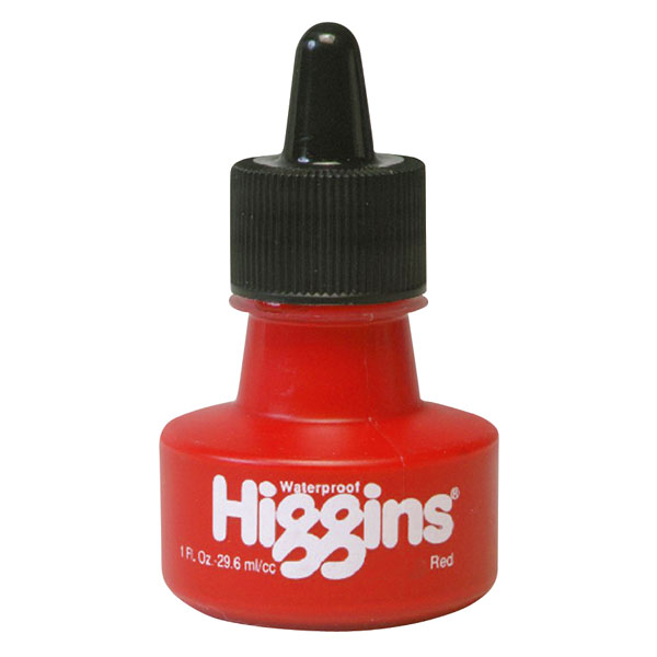 1 OZ -  HIGGINS PIGMENTED RED INK image