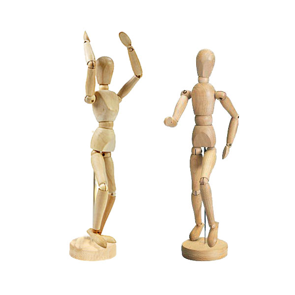 These mannequins are 12" tall and perfectly proportioned with flexible steel joints to assume any human position.