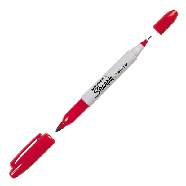 EACH -  SHARPIE TWIN TIP RED image