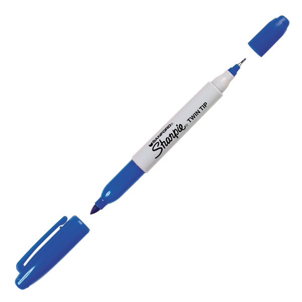 EACH -  SHARPIE TWIN TIP BLUE image