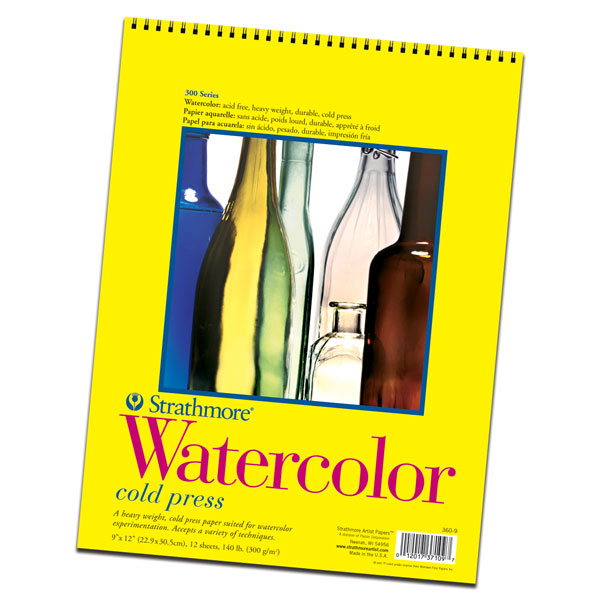 Watercolor Paper Pad 300 Series, Spiral-Bound, 9 x 12