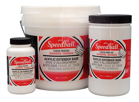 <p> <h3> Speedball Acrylic Extender Base</h3> Transparent acrylic extender base is used to transparentise and lighten the color of ink. Typically, base is used no more than 50%  Can be screen printed or painted on with a brush. AP non-toxic and conforms to ASTM D-4236.</p>