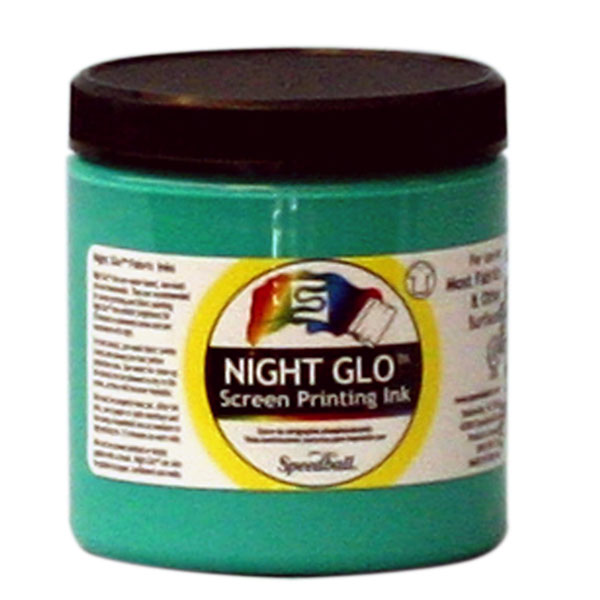 8 OZ -  NIGHT GLO GREEN PHOS TEXTILE INK image