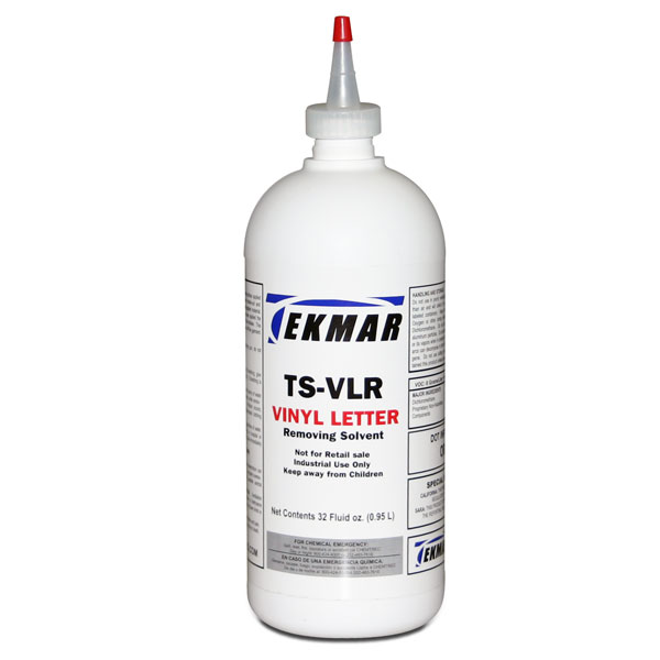 <p>TS-VLR is a solvent formulated to break down the bond between Vinyl Letters and fabric. It is applied to the inside of the garment and then the Vinyl can be peeled off the fabric. It is very economical and fast acting.</p>