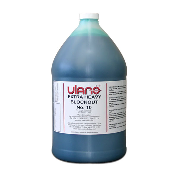 A non-flammable, water soluble blockout with drying characteristics similar to indirect films. Can be thinned with cold water, and used in unventilated rooms. Blue in color, water soluble.