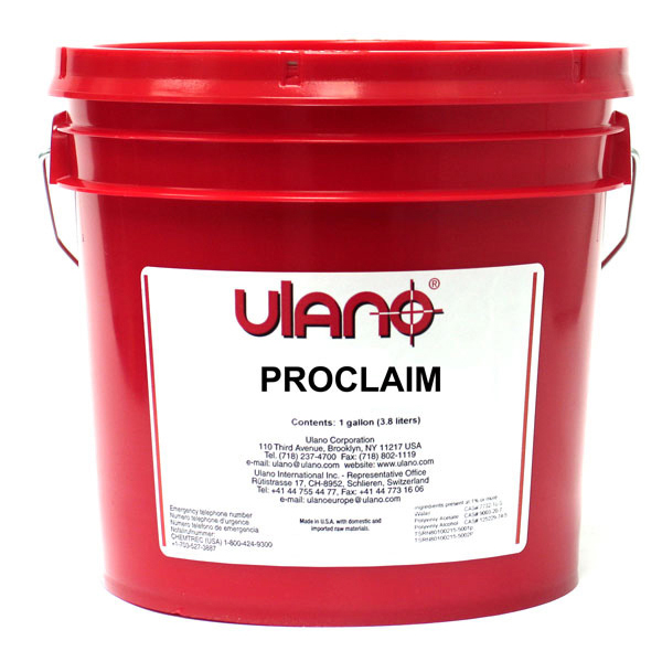 New Proclaim provides unequalled exposure latitude and ease of decoating, even if underexposed and used with aggressive solvents. This provides fast stencil build up and excellent mesh bridging. highly resistant to solvents and UV inks. Ideal for graphic, textile and industrial applications. Available in blue and clear.